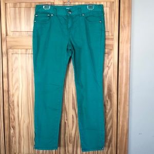 Green Free People Skinny Jeans